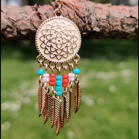 Ethnic boho earrings - Picture 2 of 3
